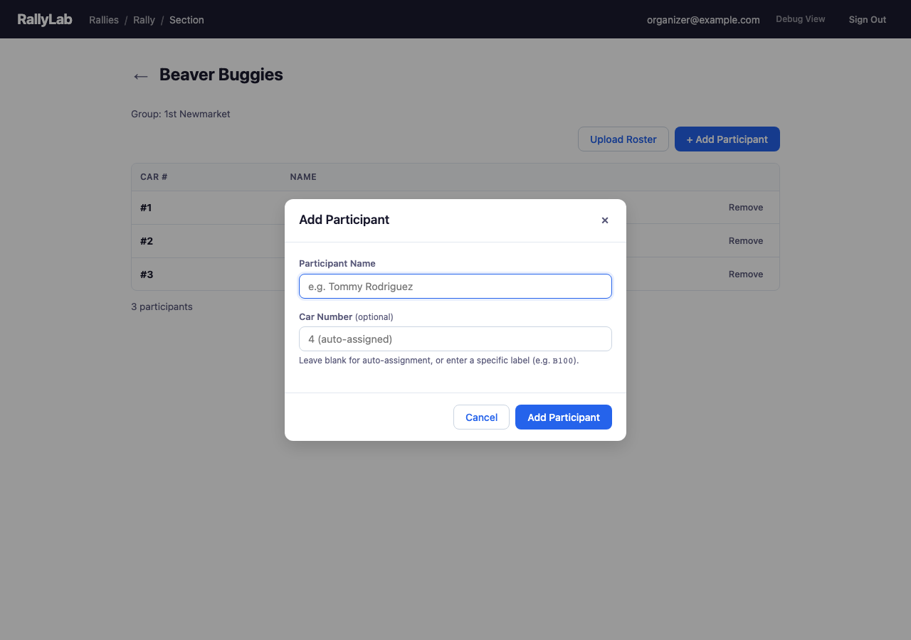 Add Participant Dialog
