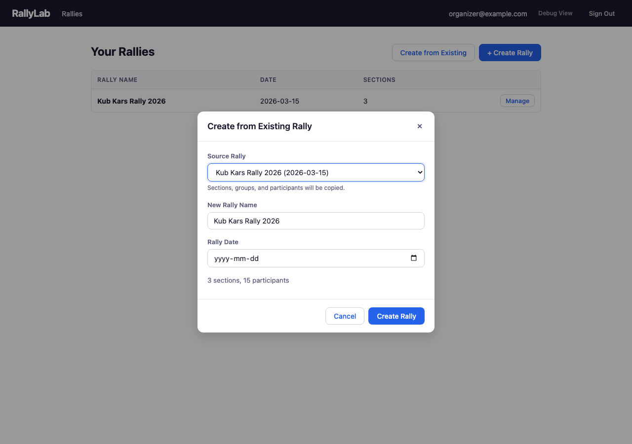 Create from Existing Dialog